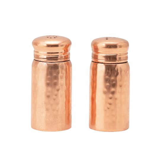 Hello Honey® 3.5" Hammered Copper Finish Salt & Pepper Shaker Set